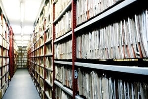 Archives storage room